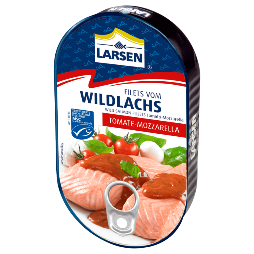 Larsen Wildlachsfilets Tomate-Mozzarella 200g